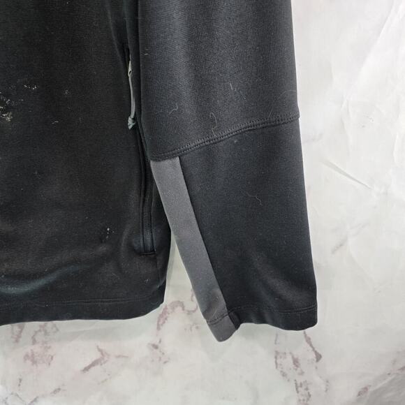 North Face Jacket Mens Large Black Fleece Full Zip Mid Layer Lightweight Hooded - Picture 4 of 15